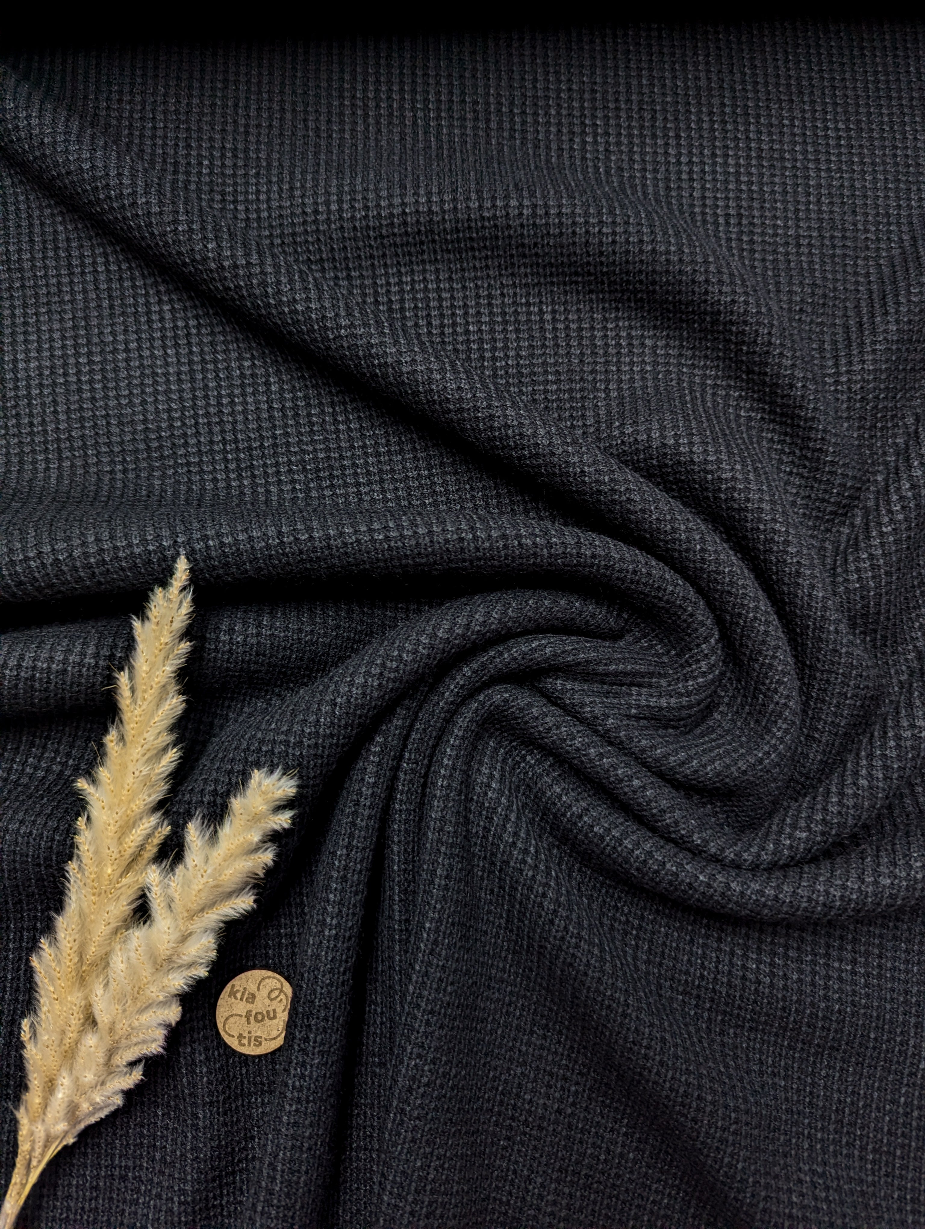 Maille tricot toute douce - noire