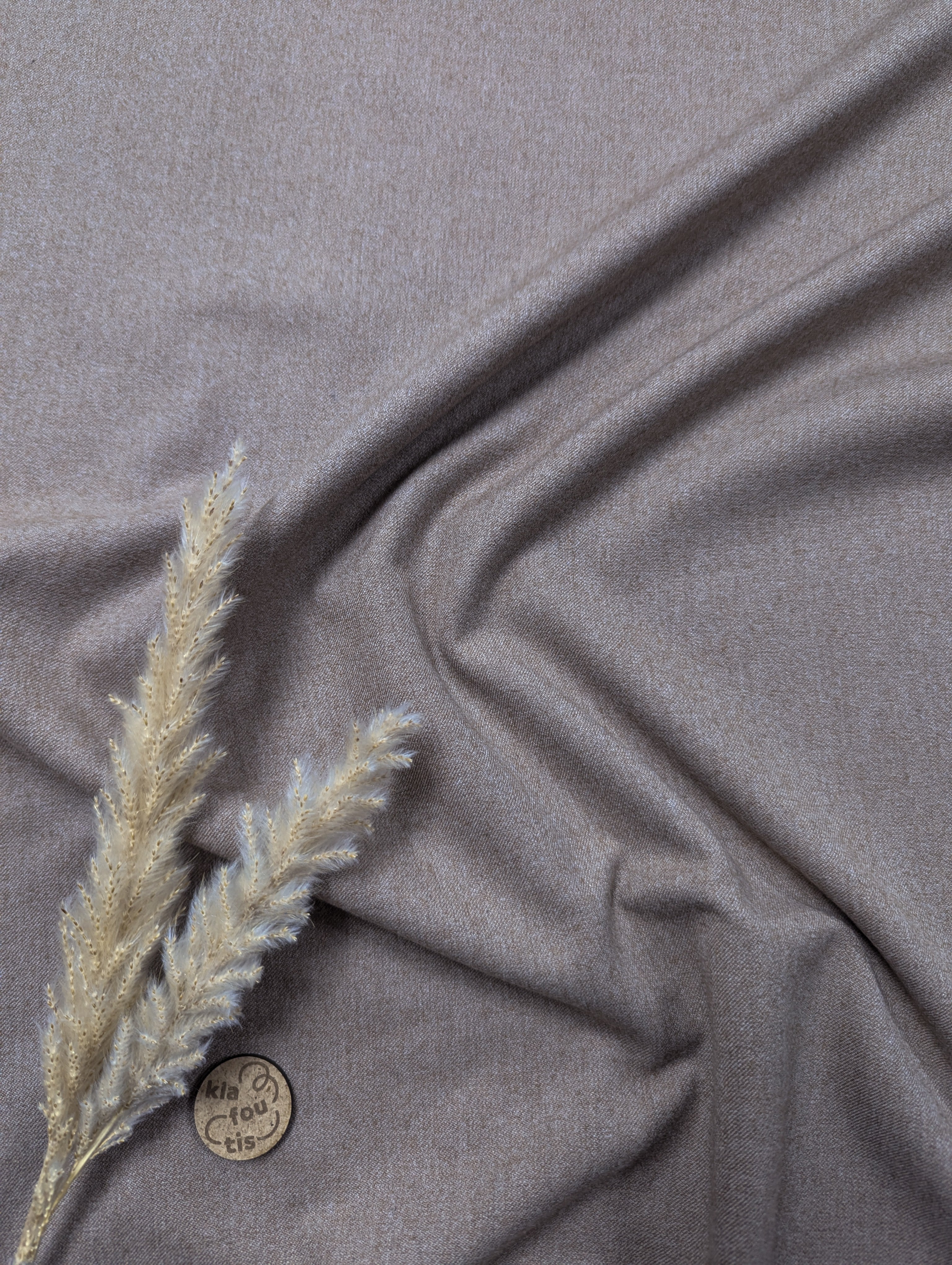 Gabardine de viscose stretch - Chocolat