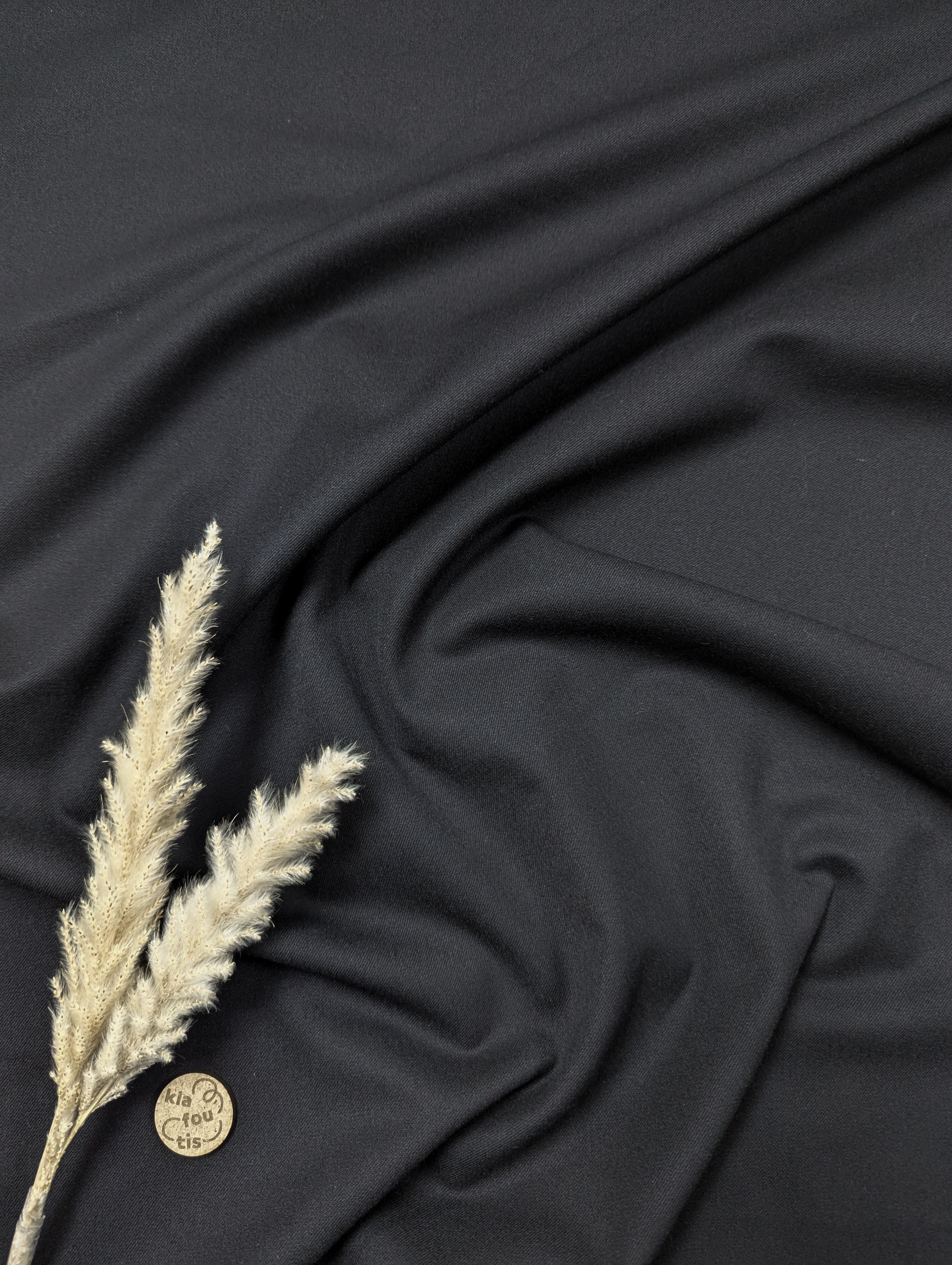 Gabardine de viscose stretch - Noir