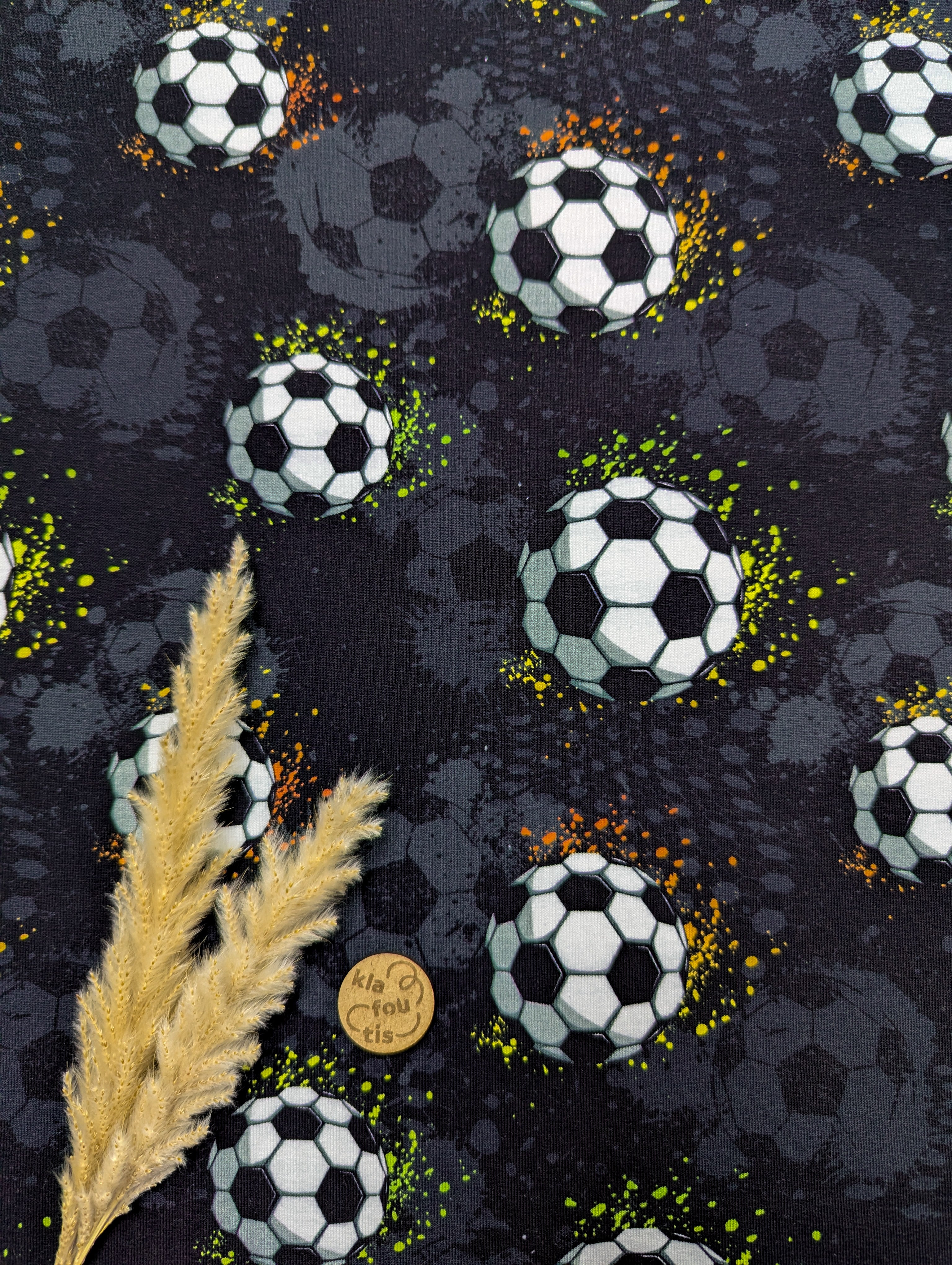 French terry noir - fana de foot