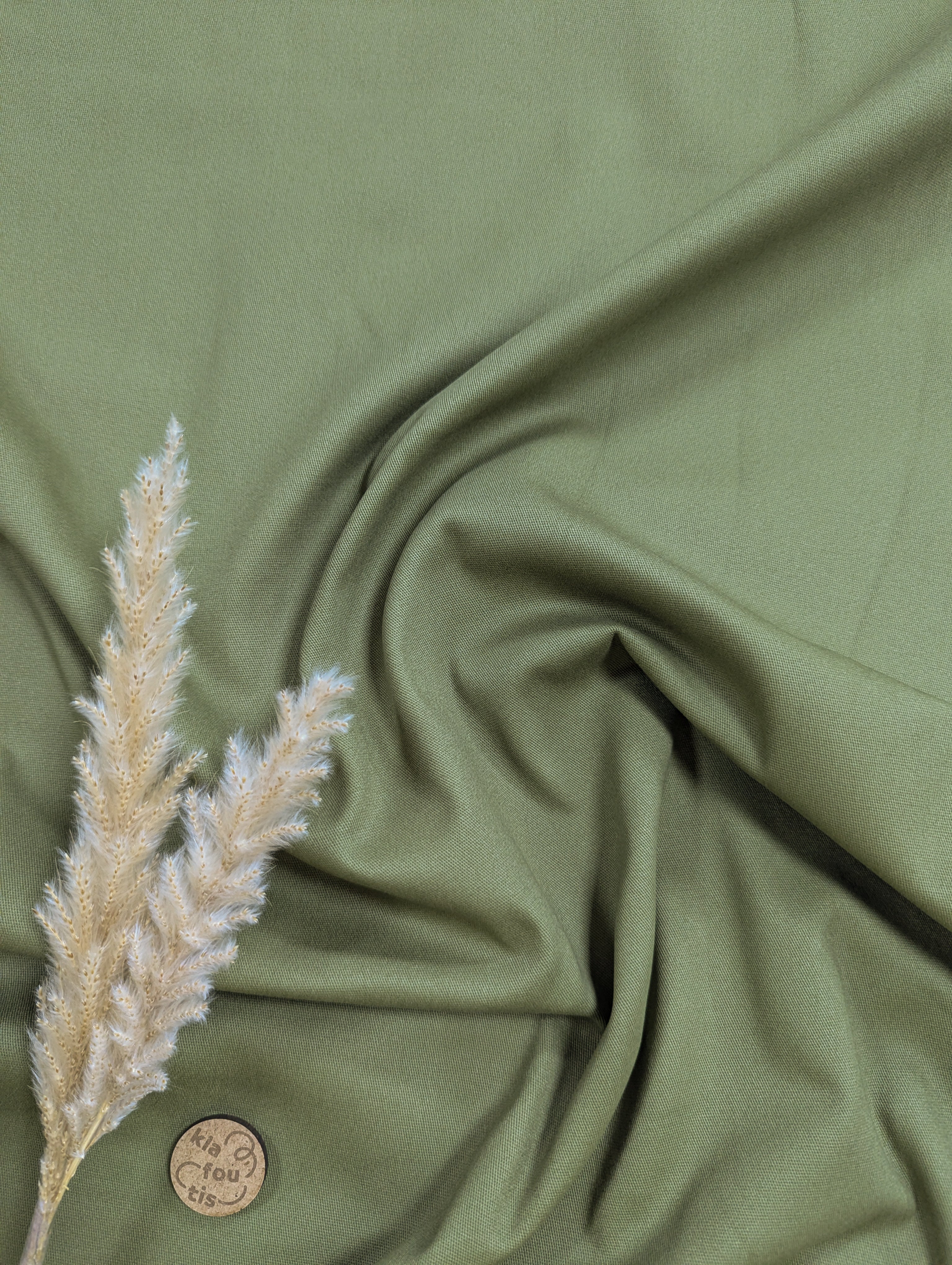 Chino de coton stretch - vert olive
