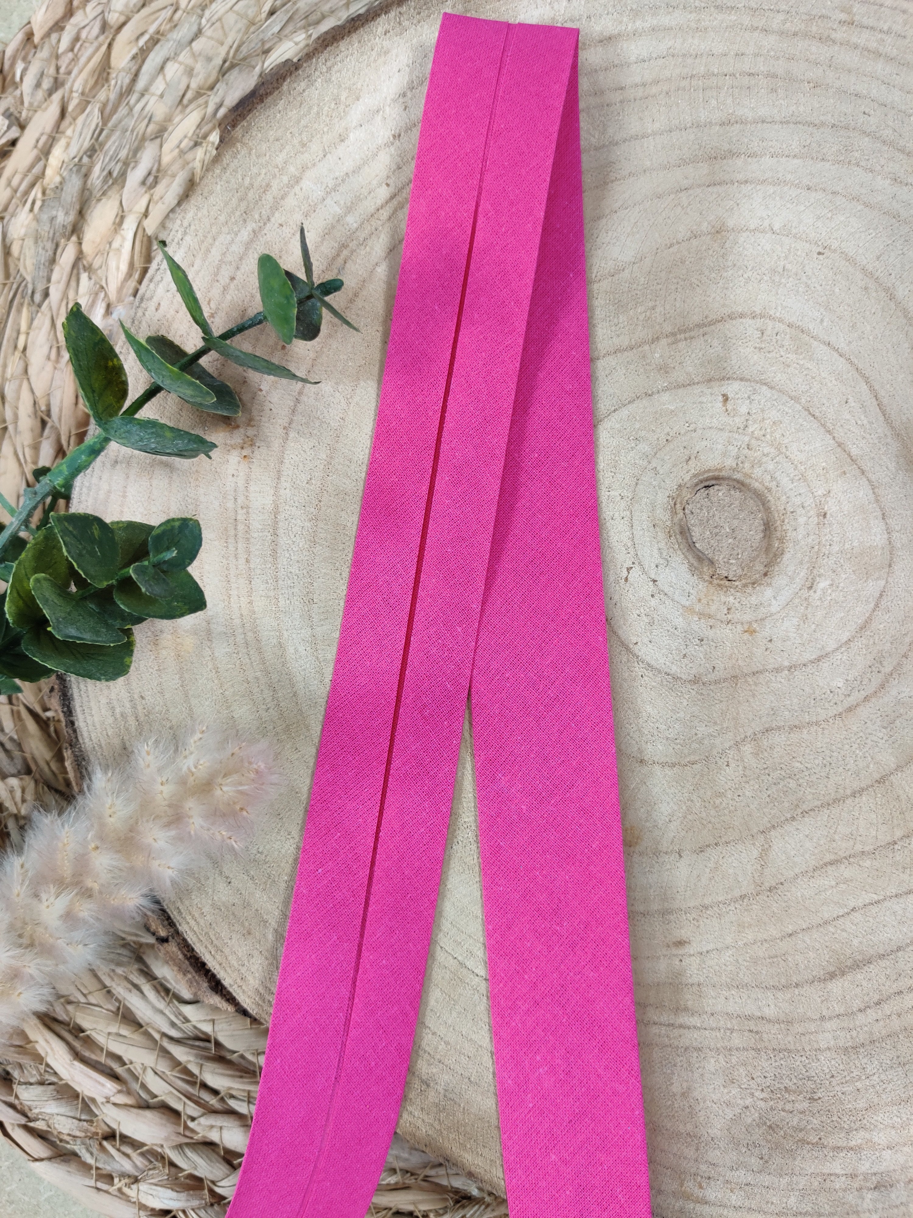 Biais pré-plié 27 mm - Fuchsia