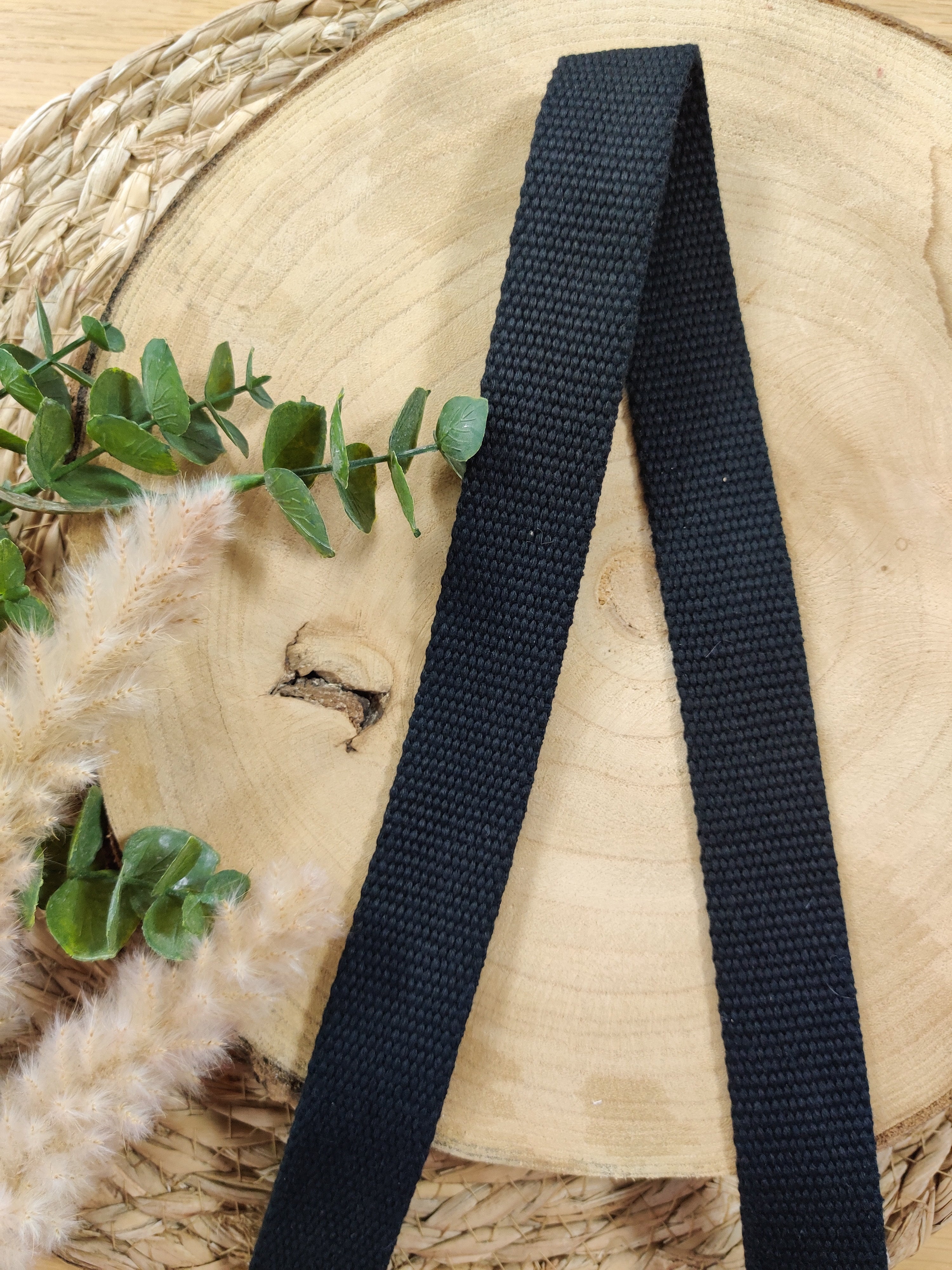 Sangle 100% coton - noir