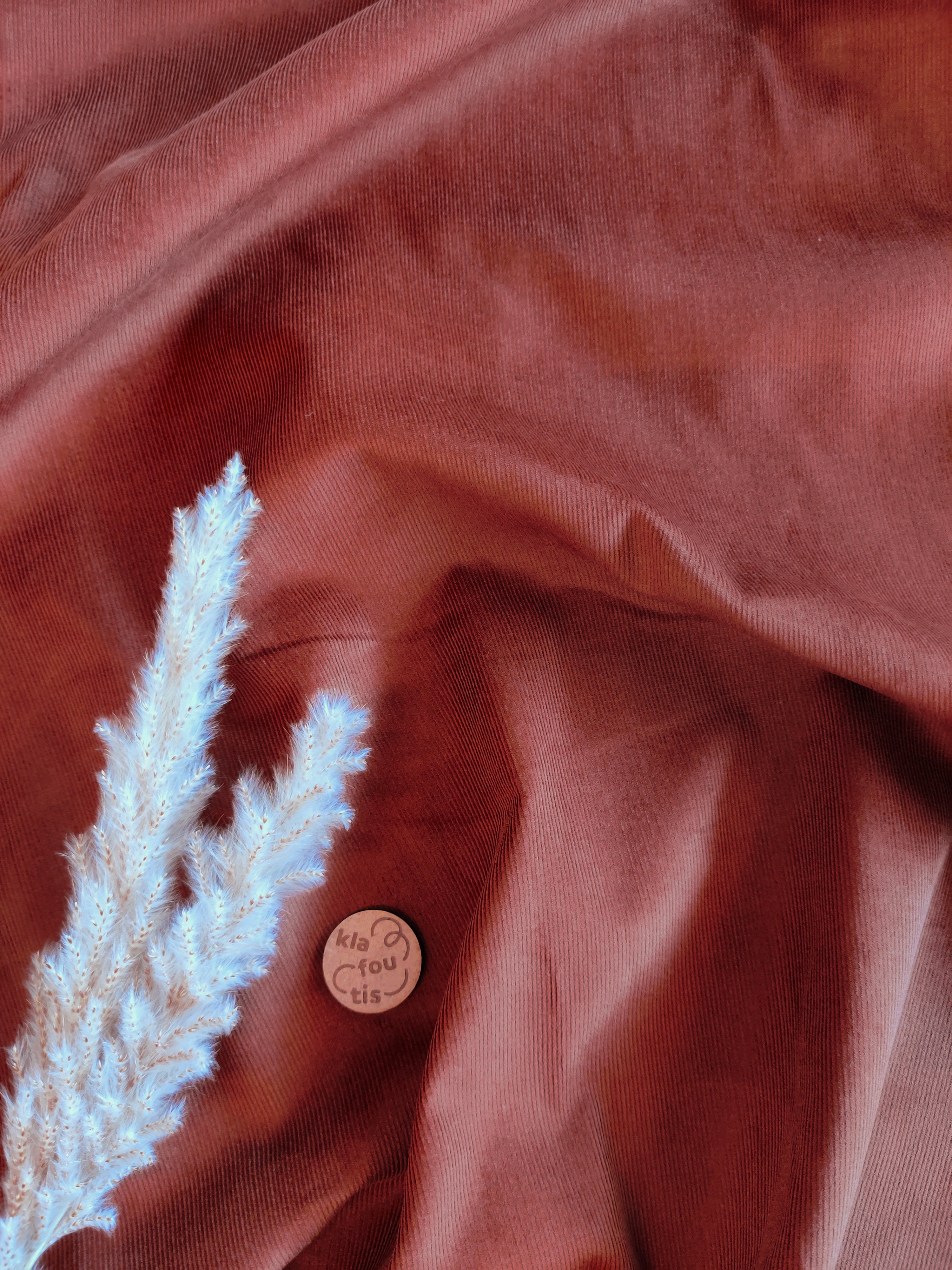 Velours milleraies - Terracotta