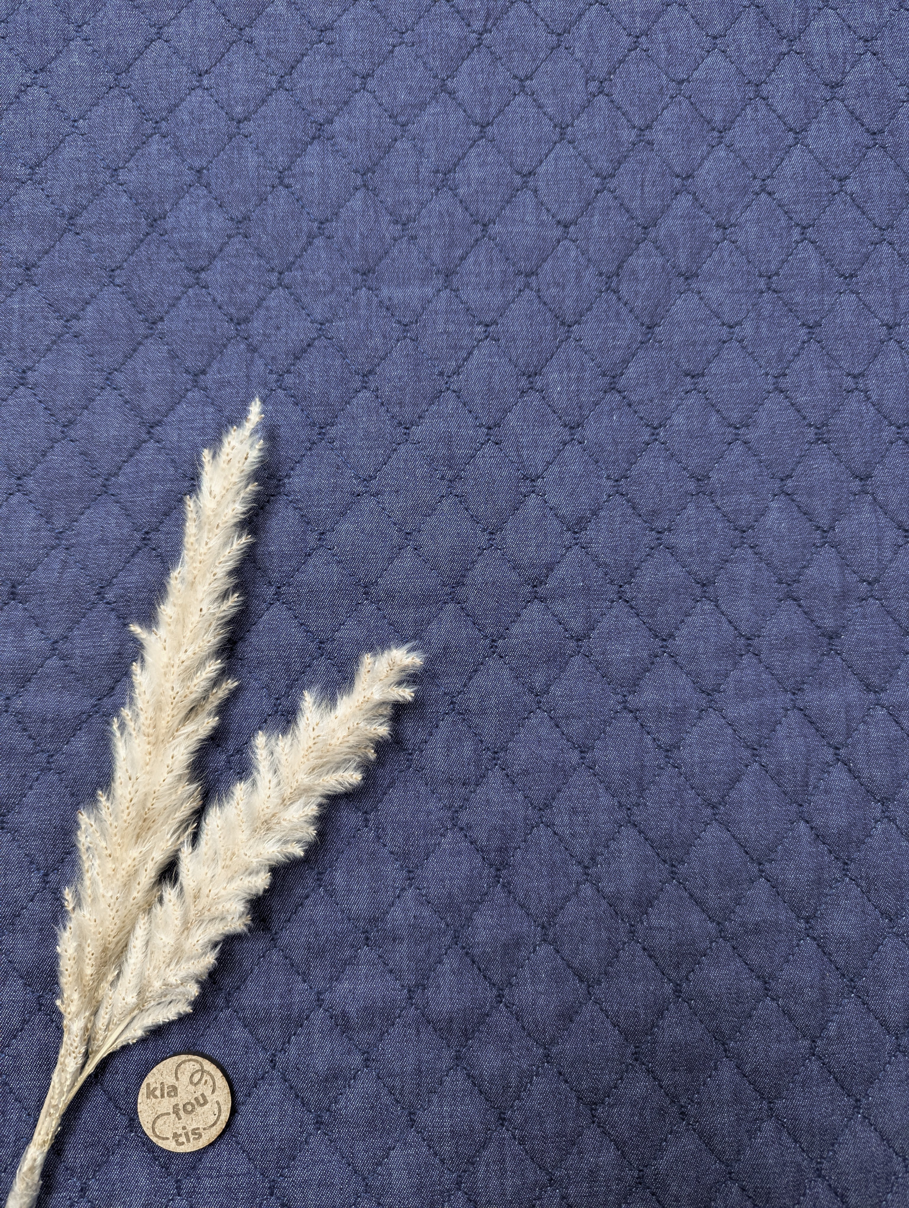 Jeans matelassé - Bleu moyen