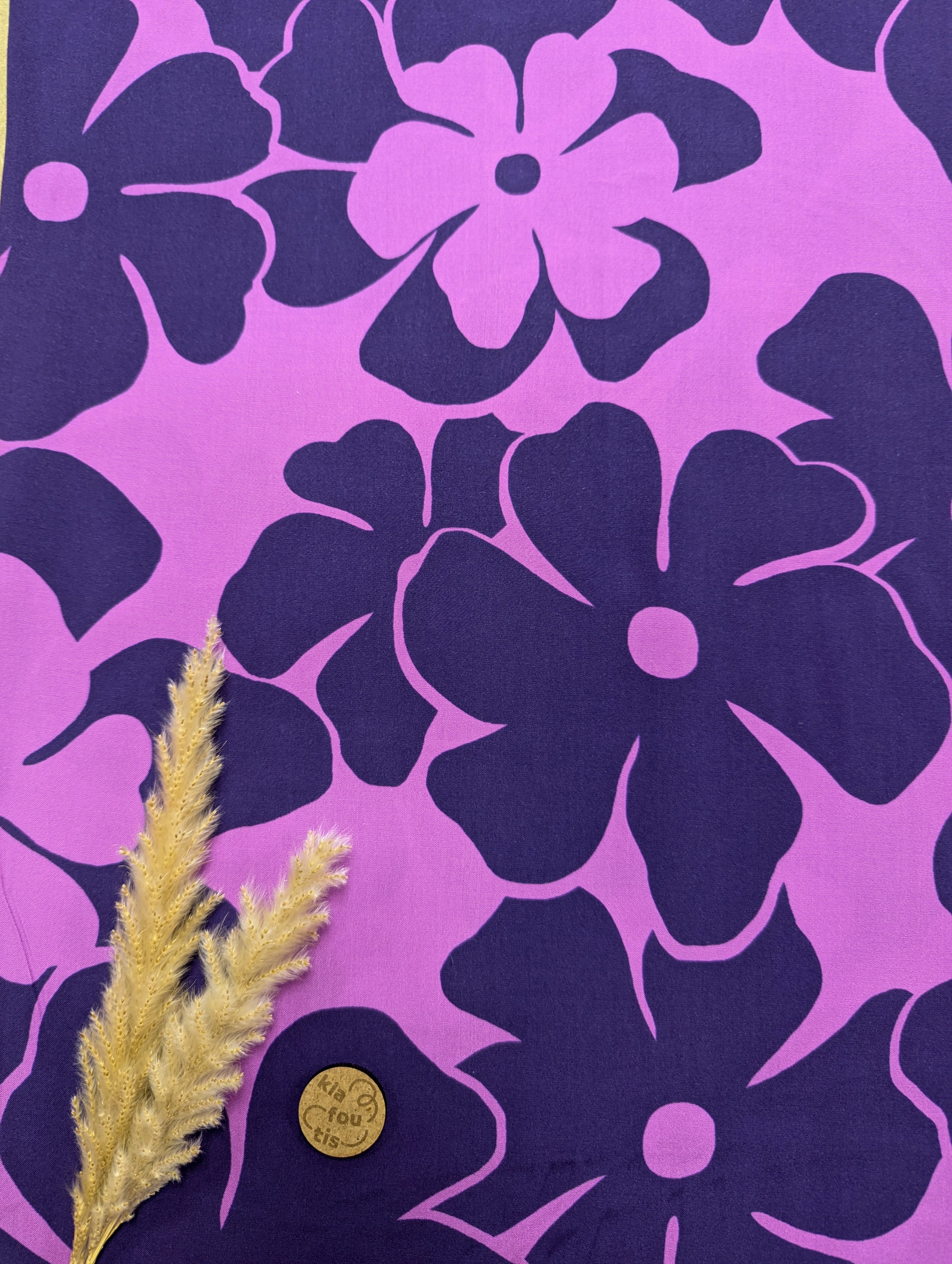 Popeline de viscose violette - duochrome