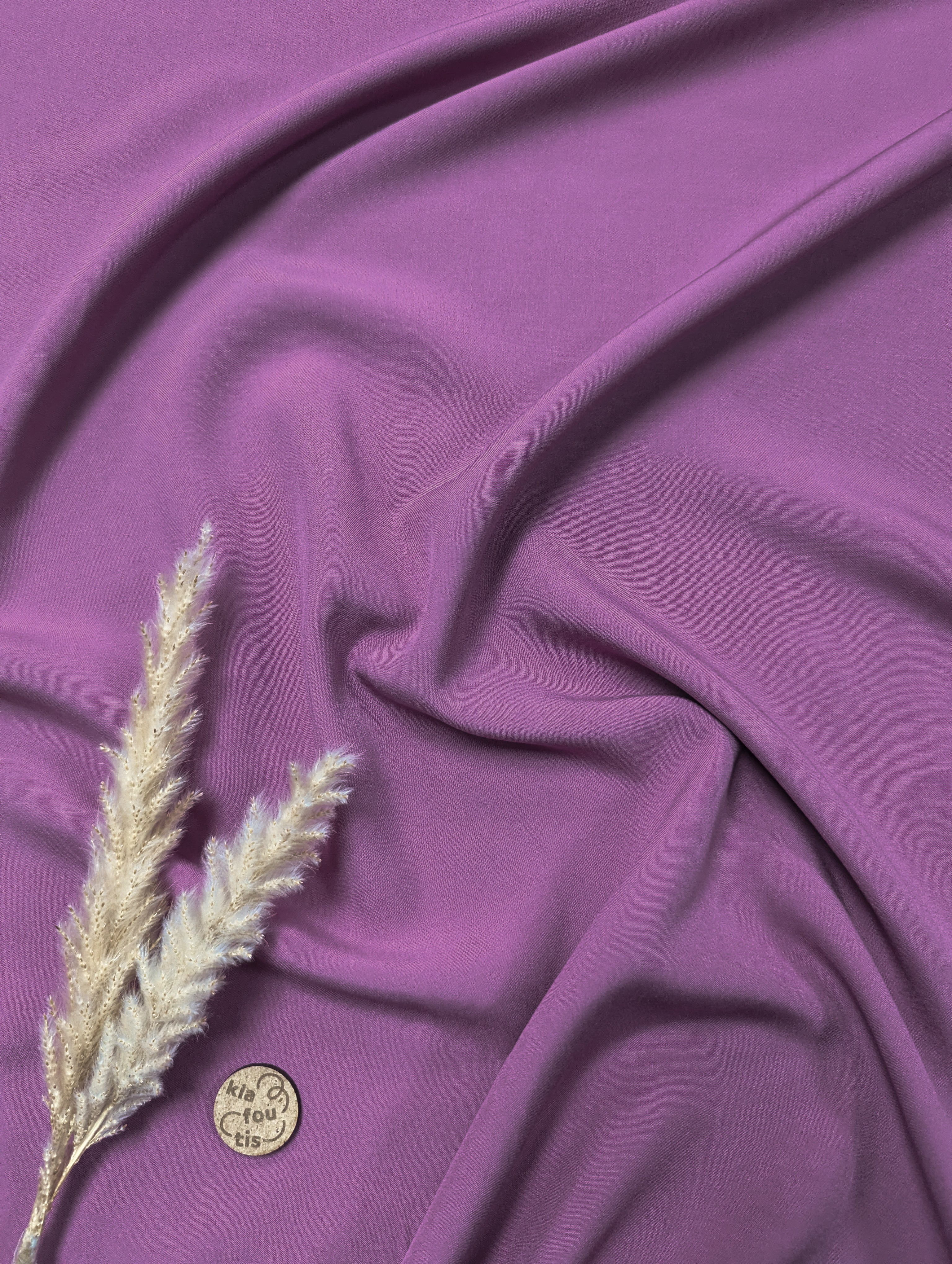 Popeline de viscose - Rose mauve