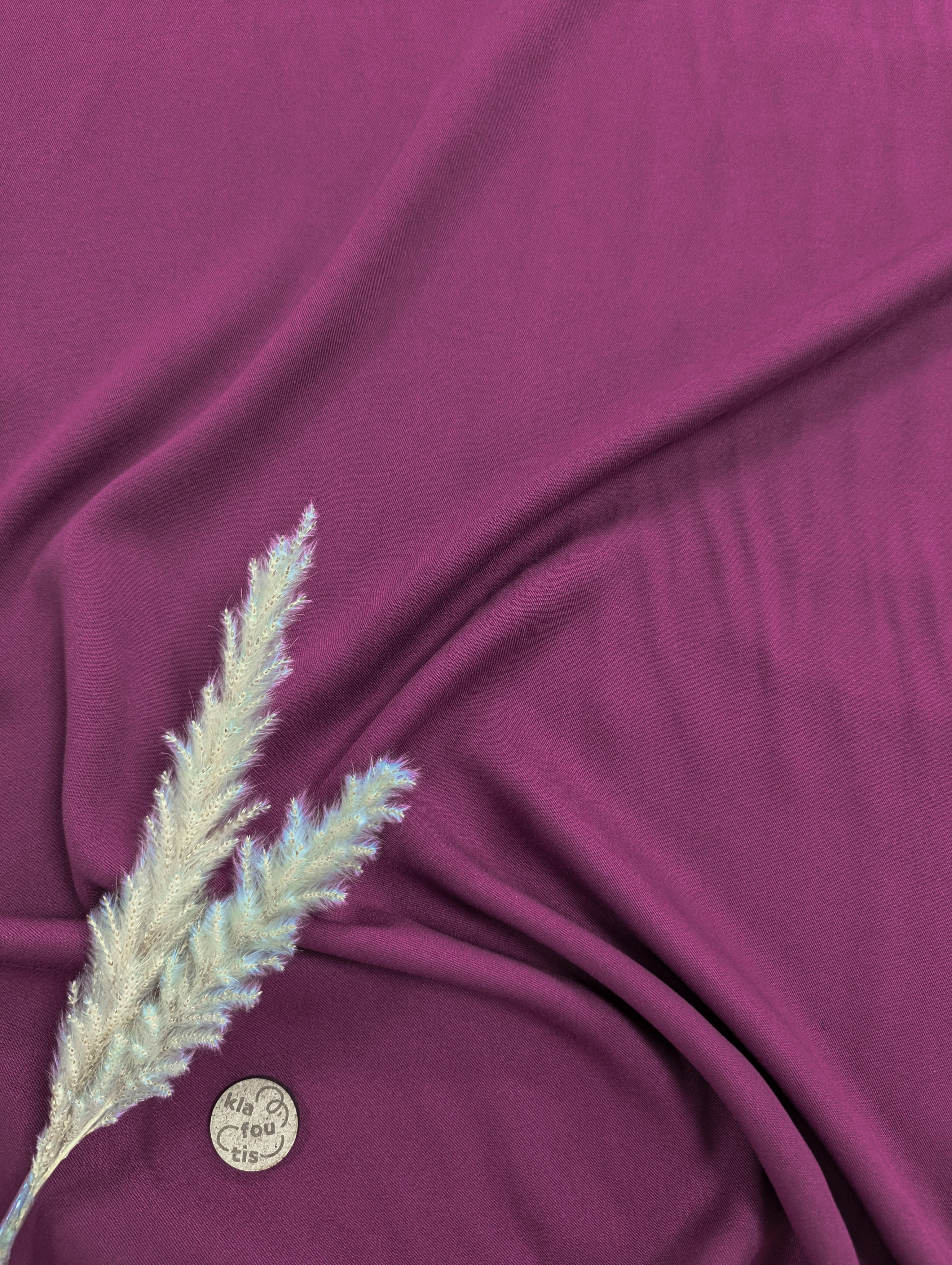 Twill de viscose - Lie de vin