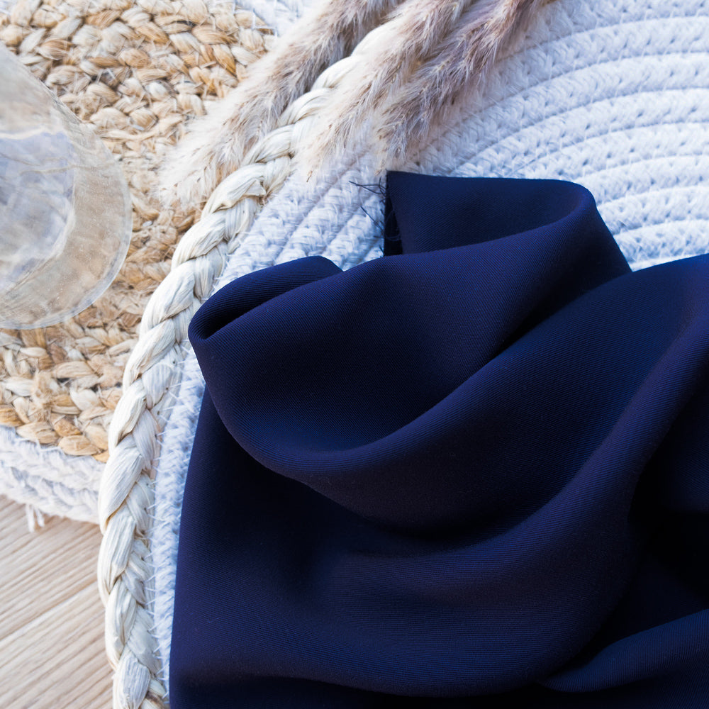 Twill de viscose - Bleu marine