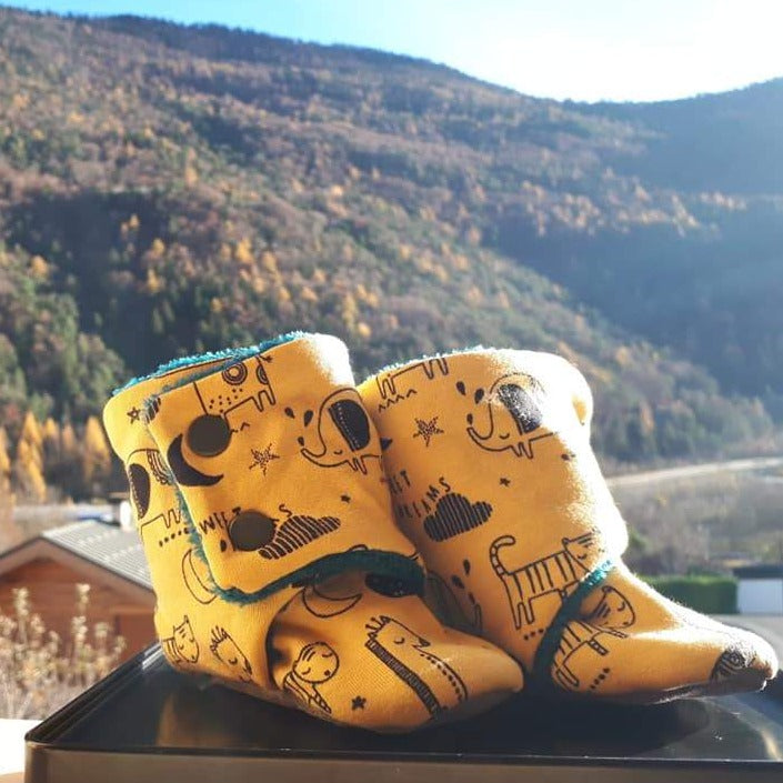 Patron et tuto de couture chaussons montants Klafoutis