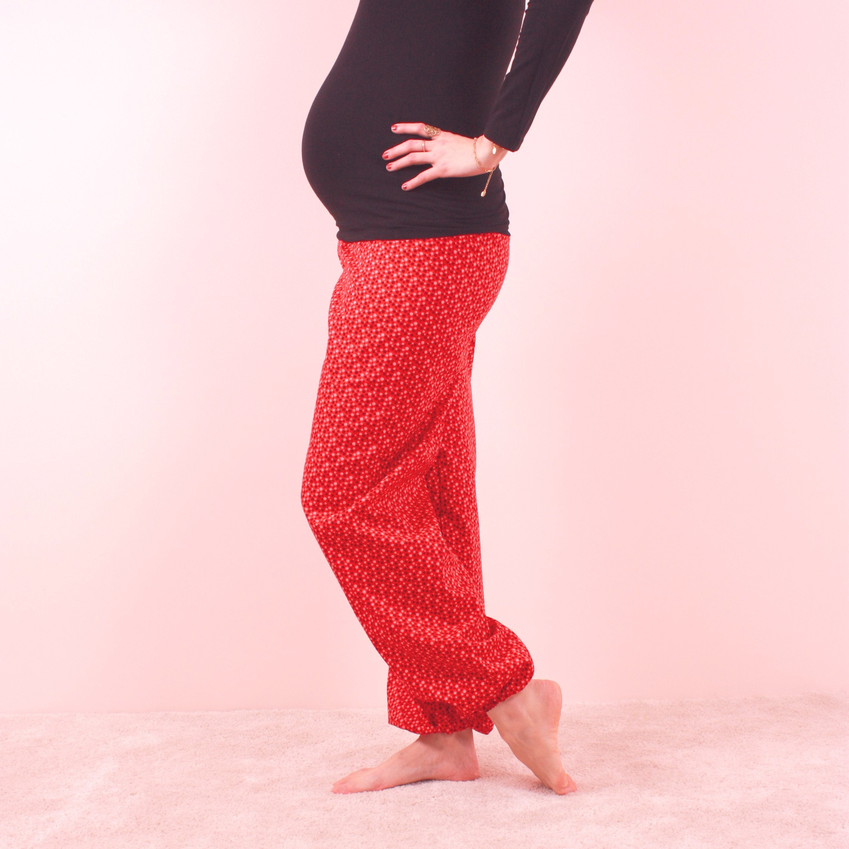 Pantalon compatible grossesse Klafoutis Papaye couture facile