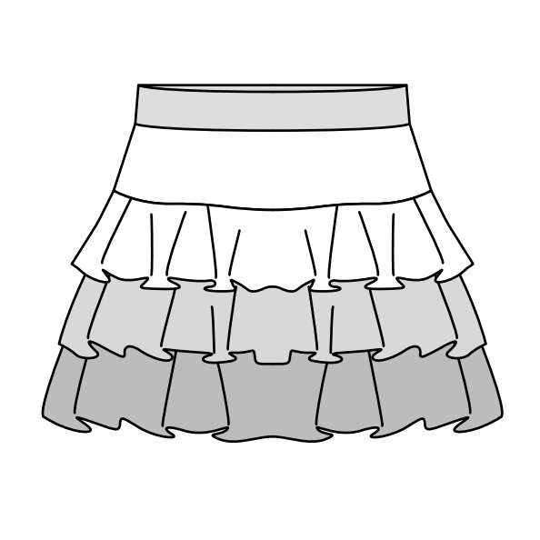 MERISE la jupette à volants - patron de couture PDF