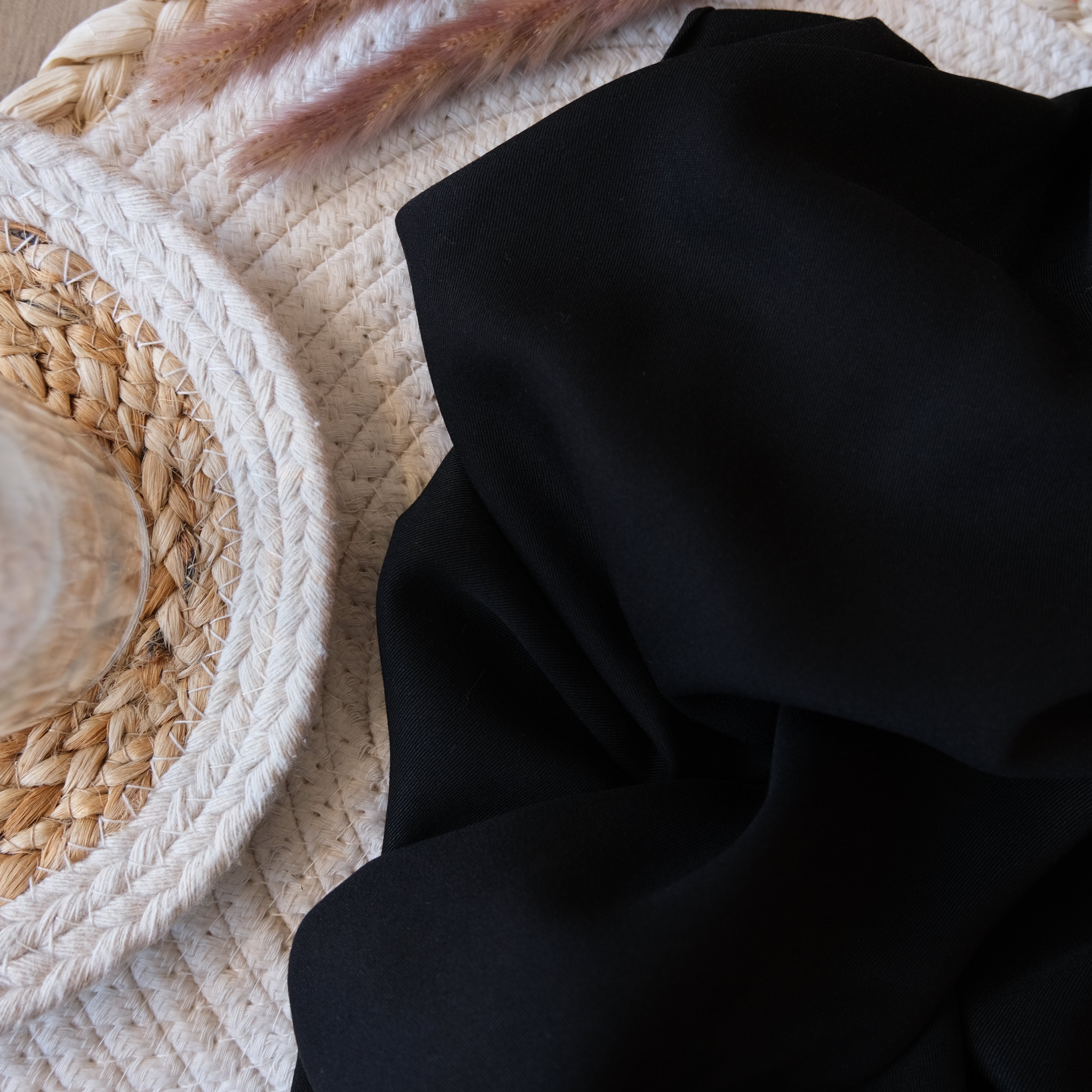 Twill de viscose - Noir