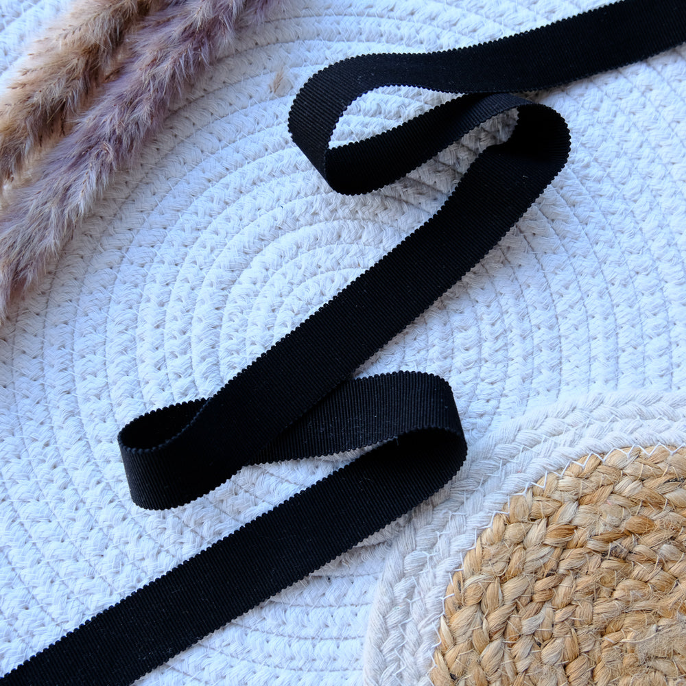 Ruban gros grain - Noir