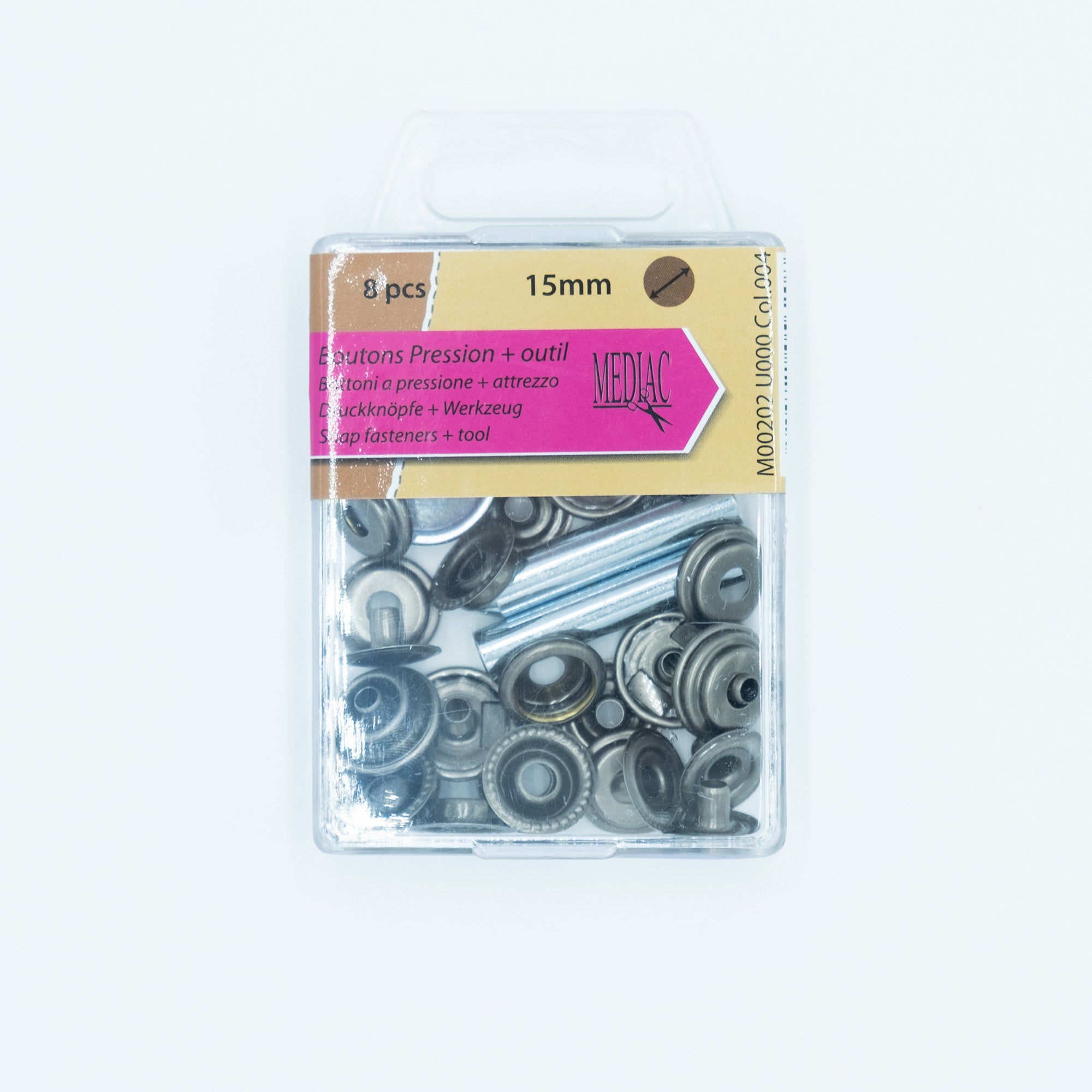 Boutons pressions tissus lourds - plusieurs coloris
