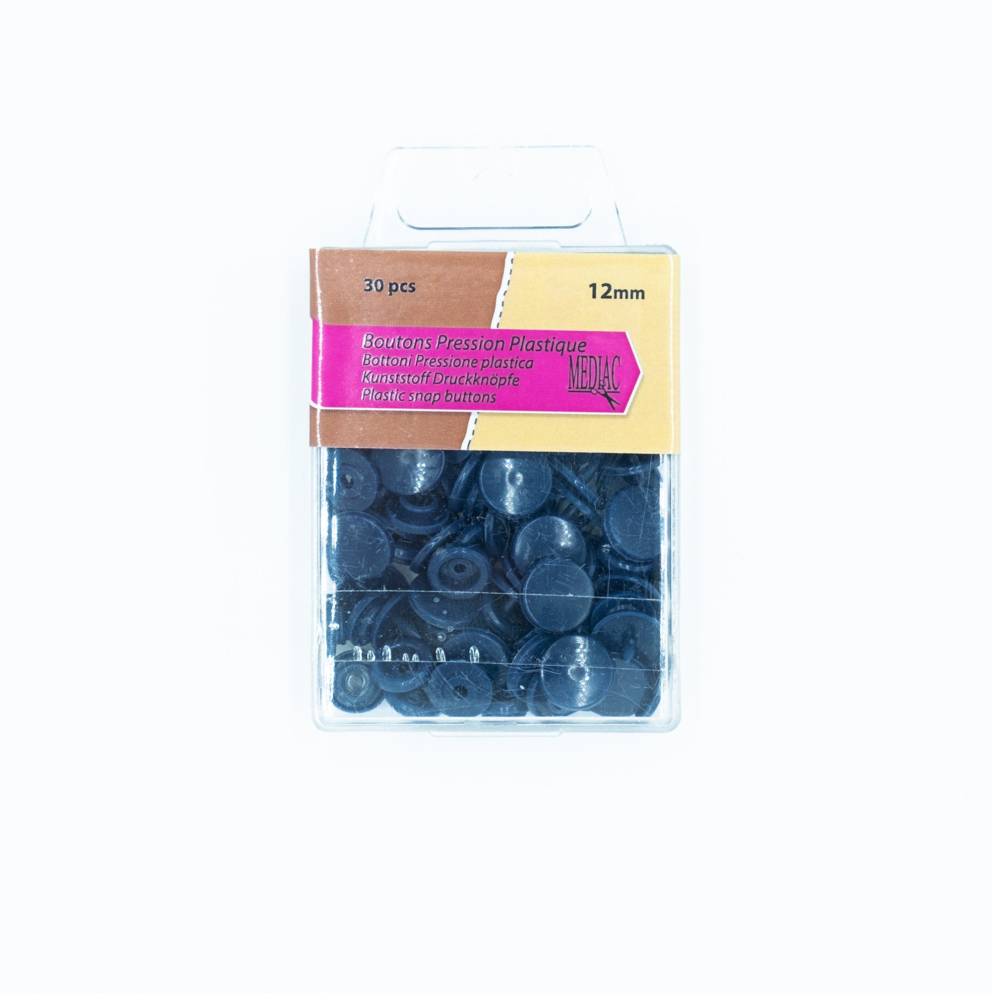 Pressions en plastique - bleu marine