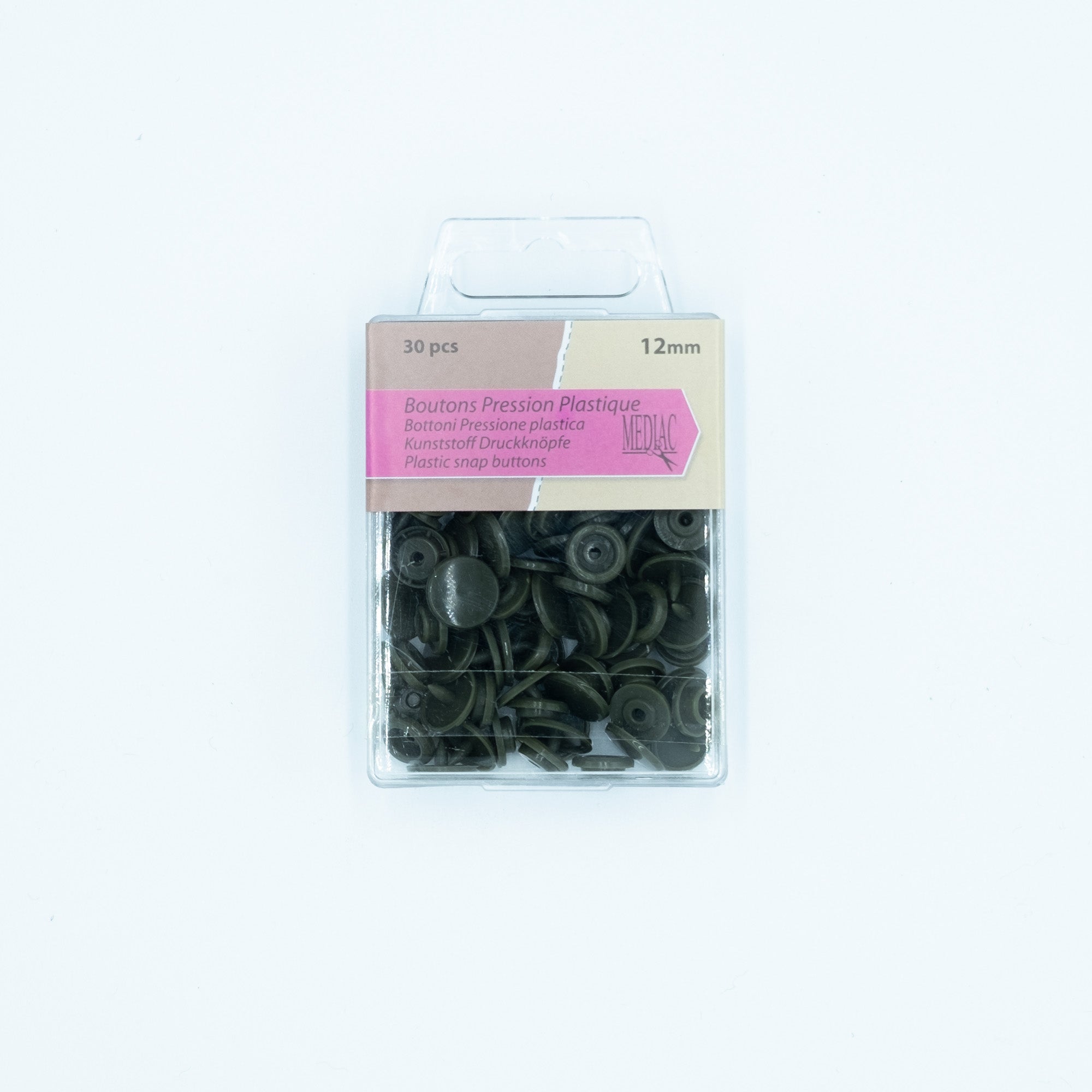 Pressions en plastique - vert kaki