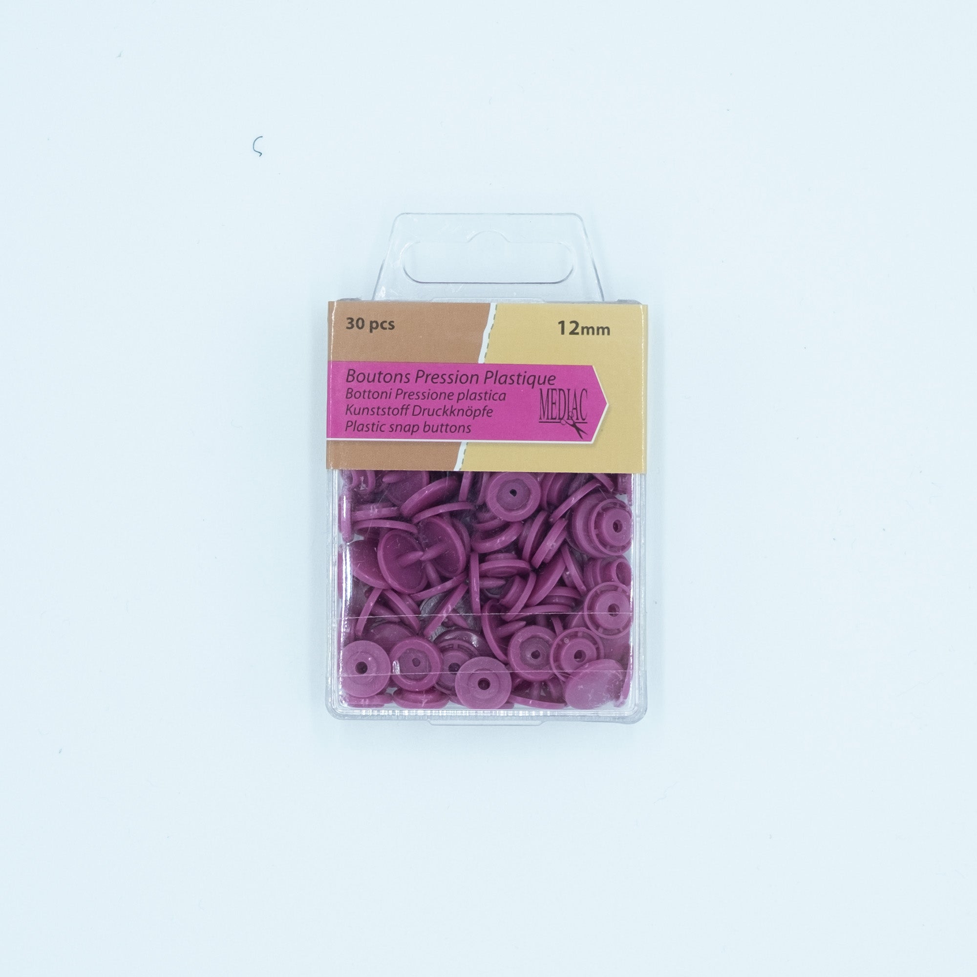 Pressions en plastique - violet