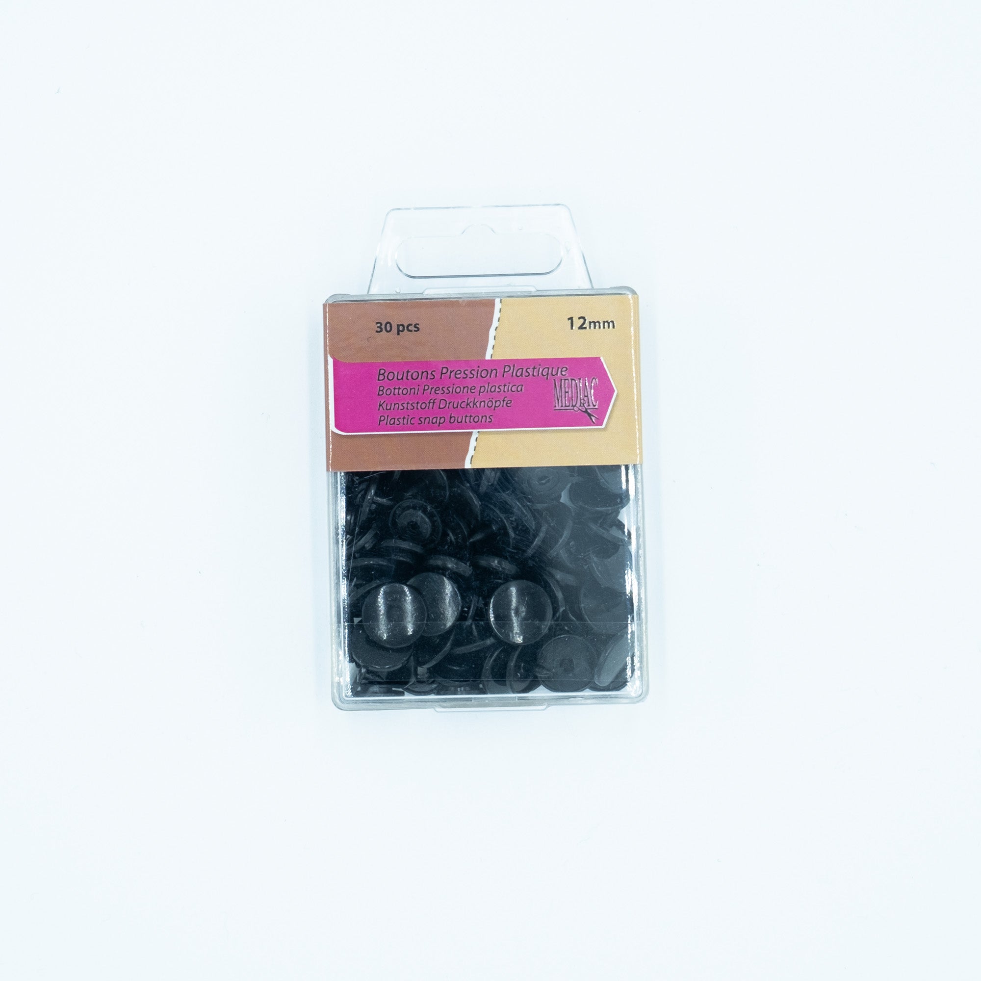 Pressions en plastique - noir